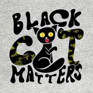 Black Cat Looking T-Shirt